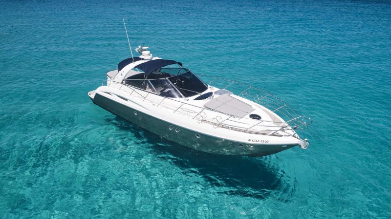 Alquiler rent location llogar mieten boot barco boat bateau ibiza Cranchi47ComTu