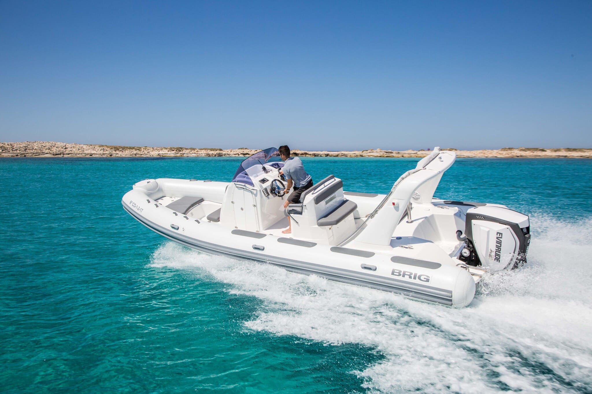 Sailing of Brig 780 Tío Nacho - RIB in Ibiza