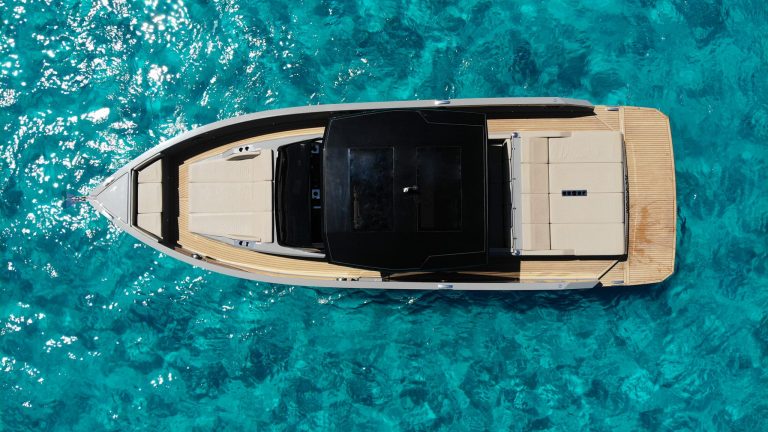 Air view of De Antonio D42 Bambino - Yacht in Ibiza