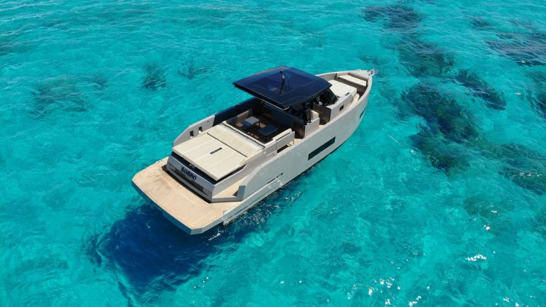 Stern of De Antonio D42 Bambino - Yacht in Ibiza