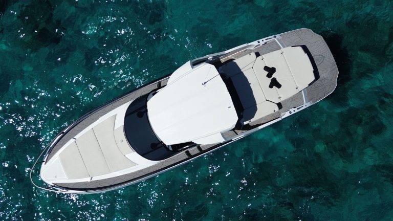 Air view of Fim 340 Regina Pura vida - Yacht in Ibiza