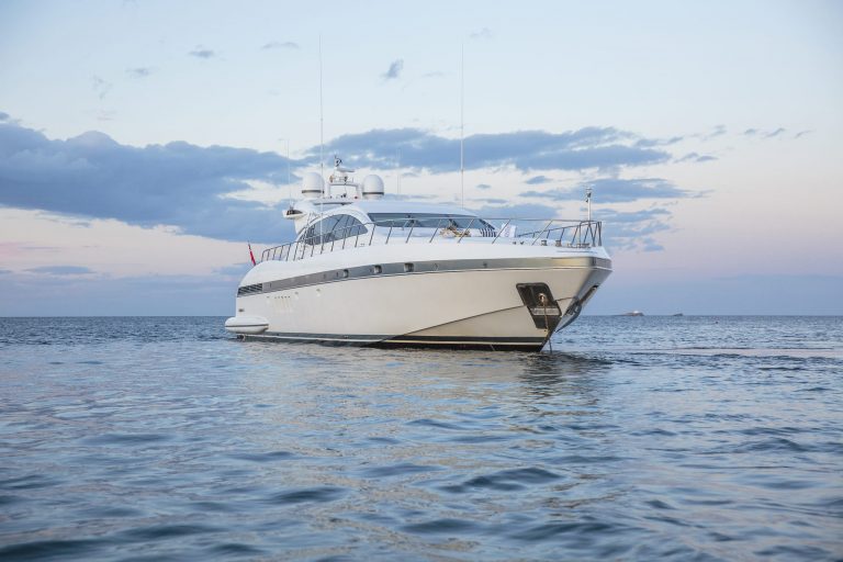 Bow of Mangusta 92 Chill out - Superyacht in Ibiza