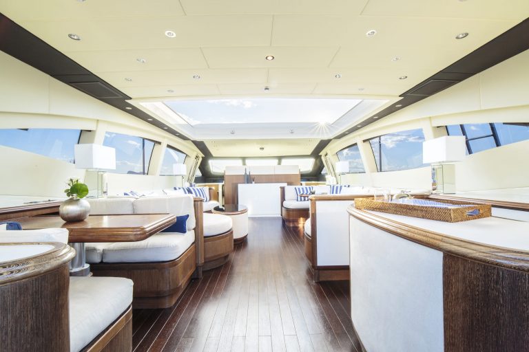 Lounge 2 of Mangusta 92 Chill out - Superyacht in Ibiza