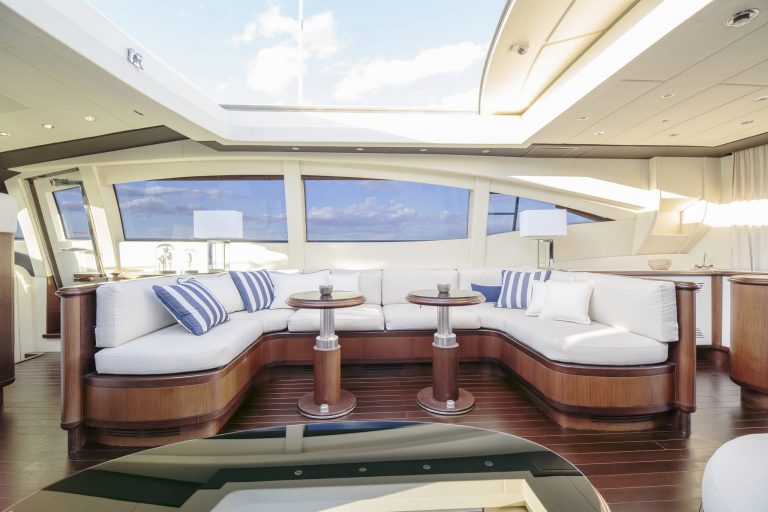 Lounge of Mangusta 92 Chill out - Superyacht in Ibiza