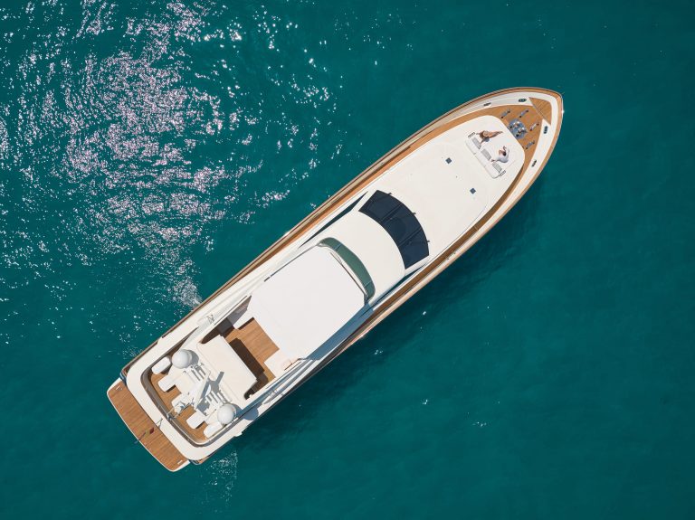 Air view of Astondoa 102 GLX Kirios - Superyacht in Ibiza