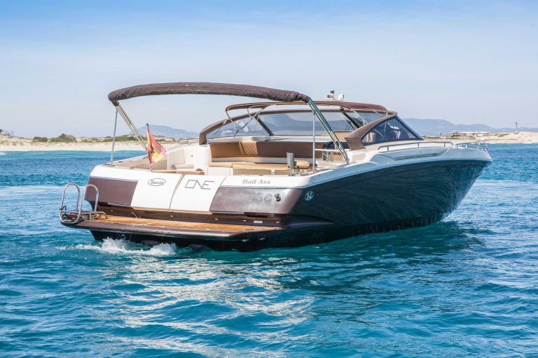 Stern of Baia One 44 Bad Ass - Yacht in Ibiza