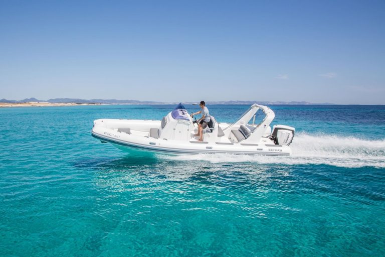 Sailing of Brig 780 Catch me if you can - RIB in Ibiza