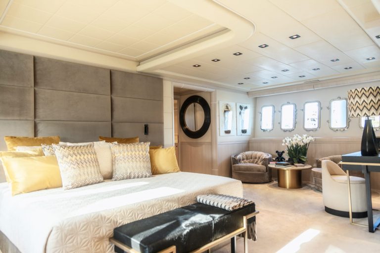 Cabin of Mangusta 130 Mrs Grey - Superyacht in Ibiza