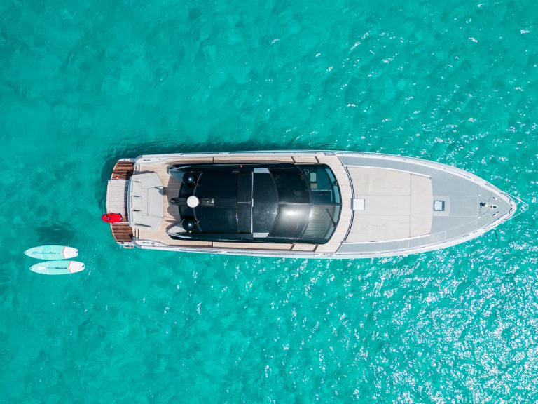 Air view of Baia Italia 70 Chilli - Yacht in Ibiza