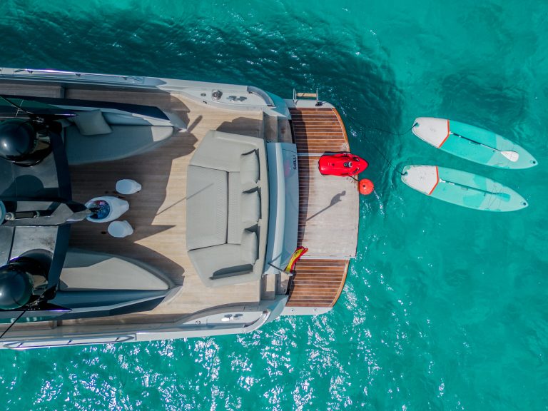 Stern of Baia Italia 70 Chilli - Yacht in Ibiza