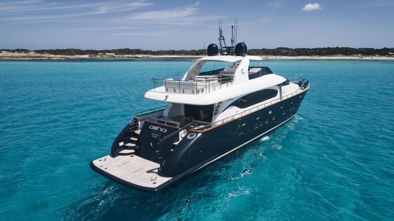 Starboard view of Maiora 99 Lady KC - Superyacht in Ibiza
