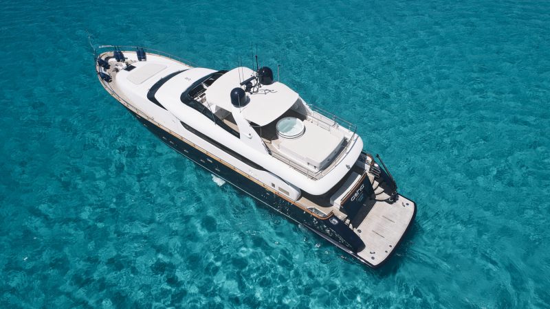 Air view of Maiora 99 Lady KC - Superyacht in Ibiza
