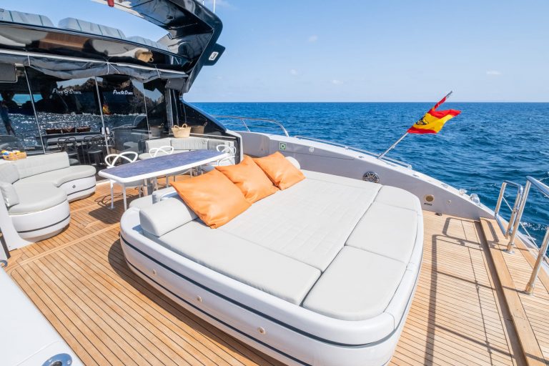 Sundeck of Mangusta 92 Drift - Superyacht in Ibiza