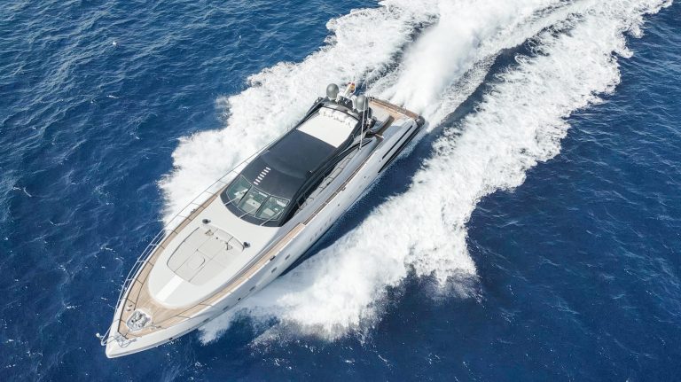 Sailing of Mangusta 92 Drift - Superyacht in Ibiza