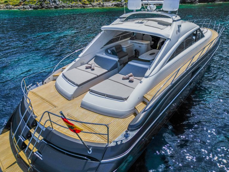 Stern of Princess V65 Freedom - Yacht in Ibiza