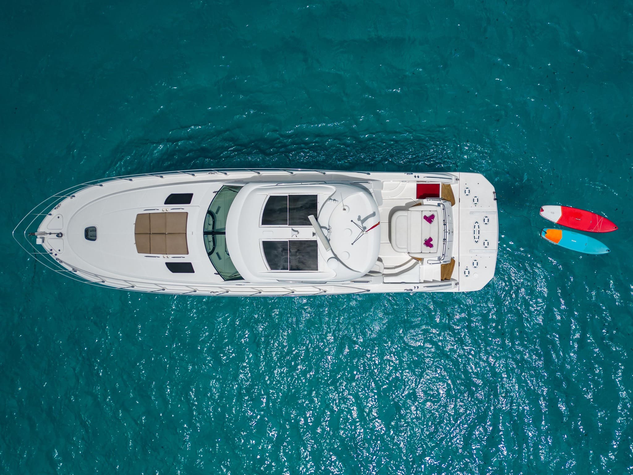 Air view of Sea Ray 55 Sundancer Il consigliere - Yacht in Ibiza
