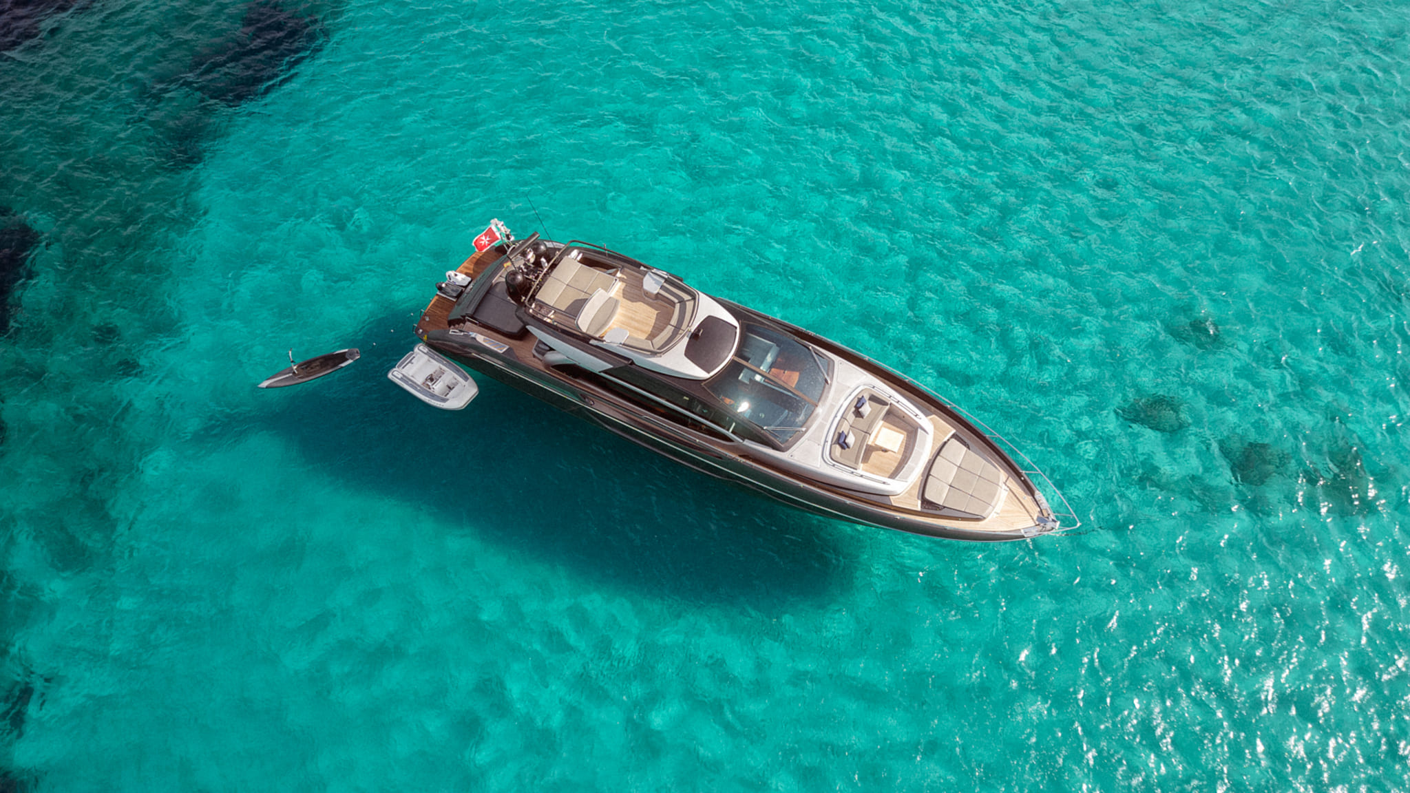 Air view of Riva Perseo 76 Remare - Yacht in Ibiza