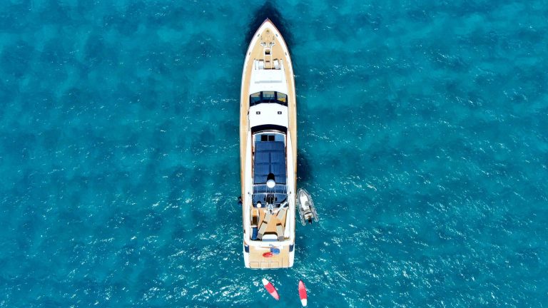 Air view of Couach 98 Usoa Bi - Superyacht in Ibiza