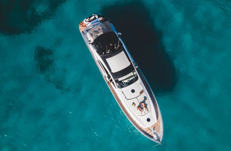 Air view of Pershing 76 Lady R - Yacht in Ibiza