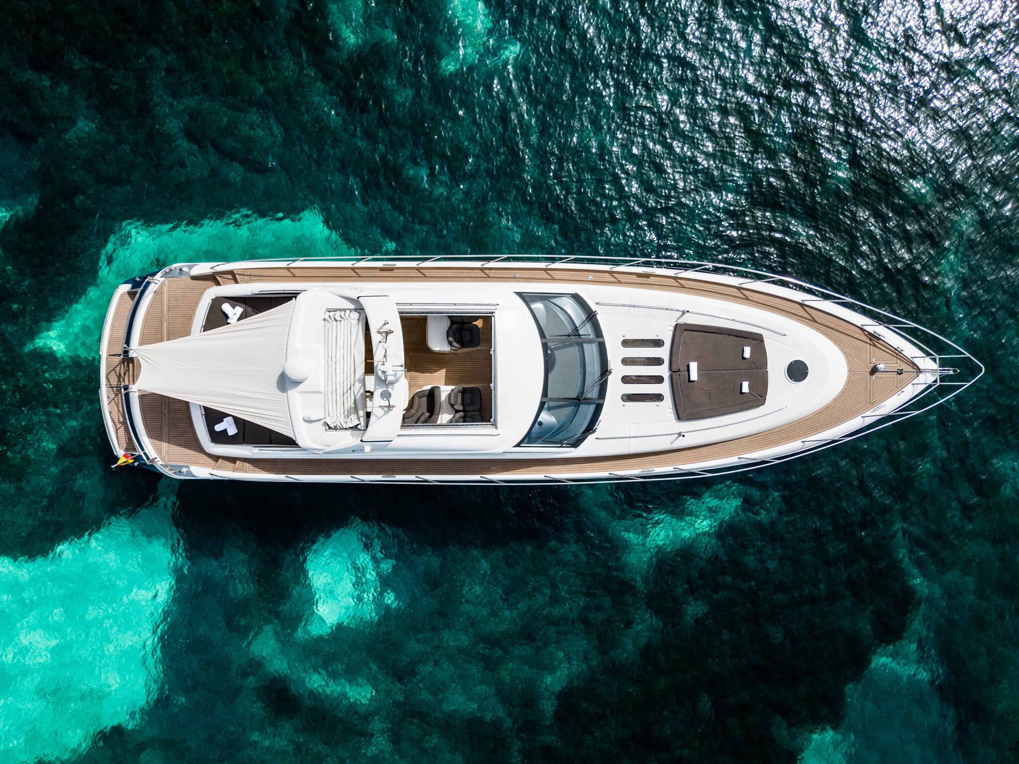 Air view 2 of Princess V65 Creta - Yacht in Ibiza