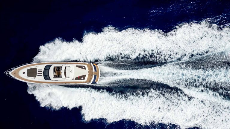 Air view of Princess V65 Creta - Yacht in Ibiza