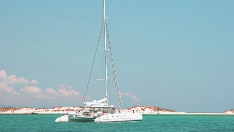 Starboard view of Suncat 75 Trasmapi - Event boat in Ibiza
