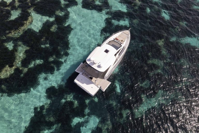 Air view of Jeanneau Db37 Baila - Motorboat in Ibiza