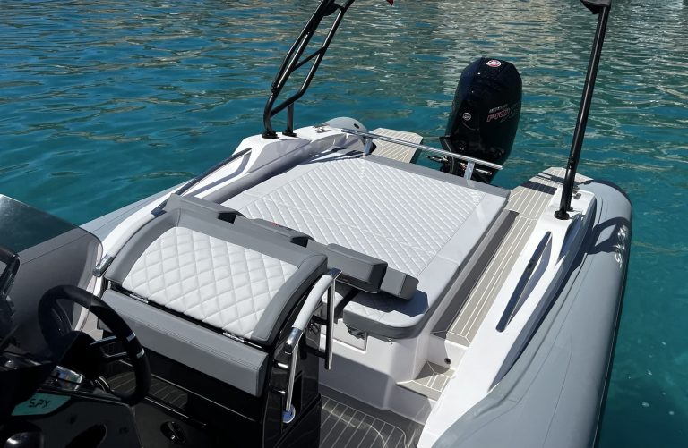 Stern of SPXrib 24 Sport Mintality - RIB in Formentera