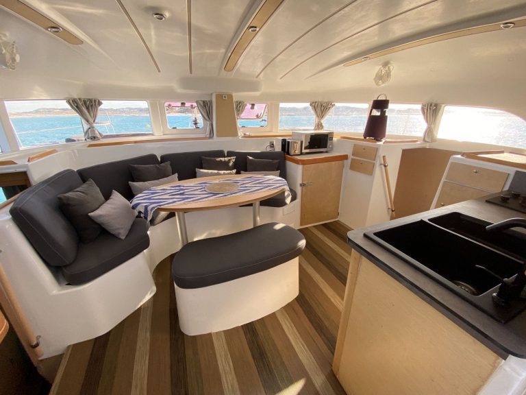 Lounge of Lagoon 38 Niu Tribe - Catamaran in Ibiza