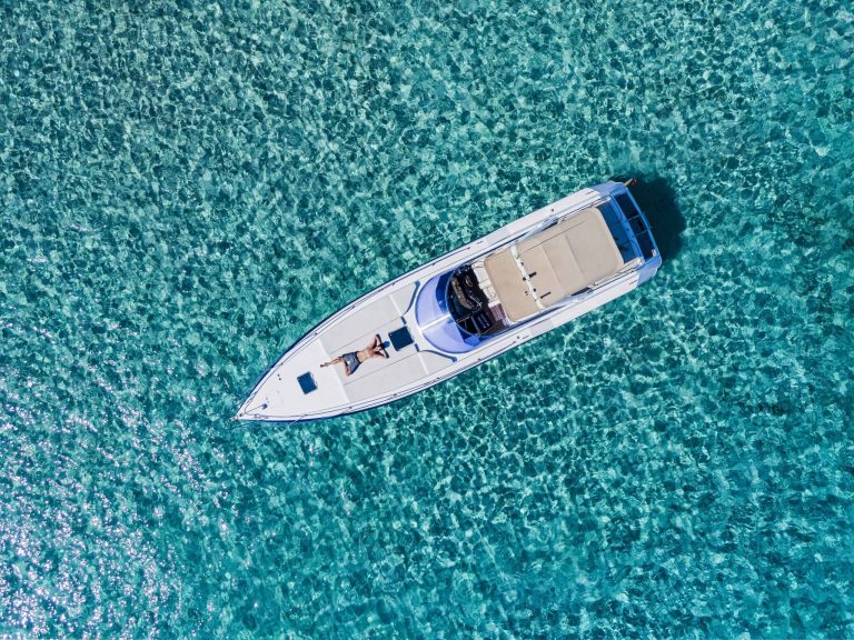 Air view 2 of Sunseeker Superhawk 43 Be Happy - Yacht in Ibiza