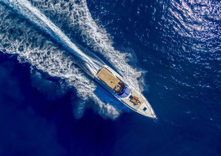 Sailing of Sunseeker Superhawk 43 Be Happy - Yacht in Ibiza