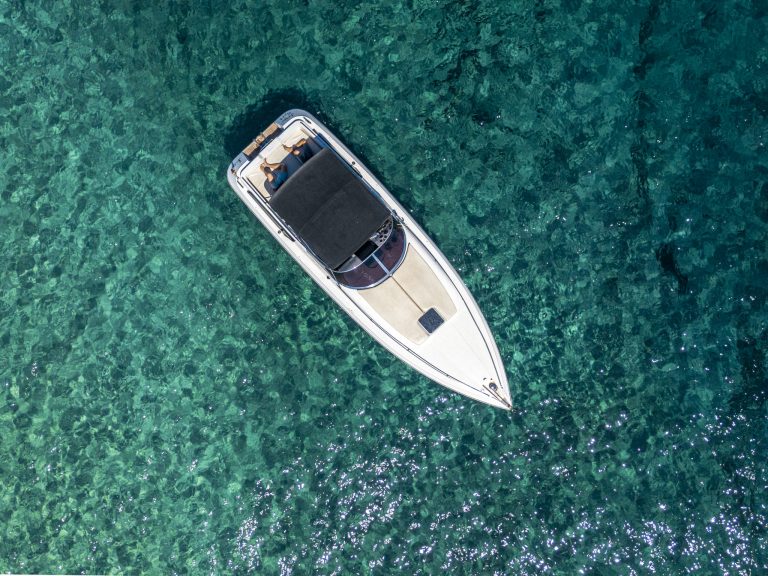 Air view 2 of Tullio Abbate 33 Always Happy - Motorboat in Ibiza