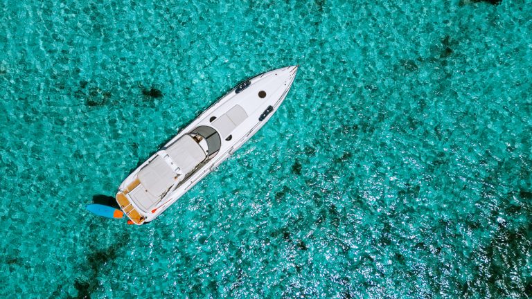 Air view 2 of Sunseeker Superhawk 48 Vista Alegre III - Yacht in Ibiza