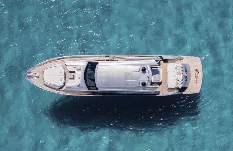 Air view of Pershing 80 Wahoo - Superyacht in Ibiza