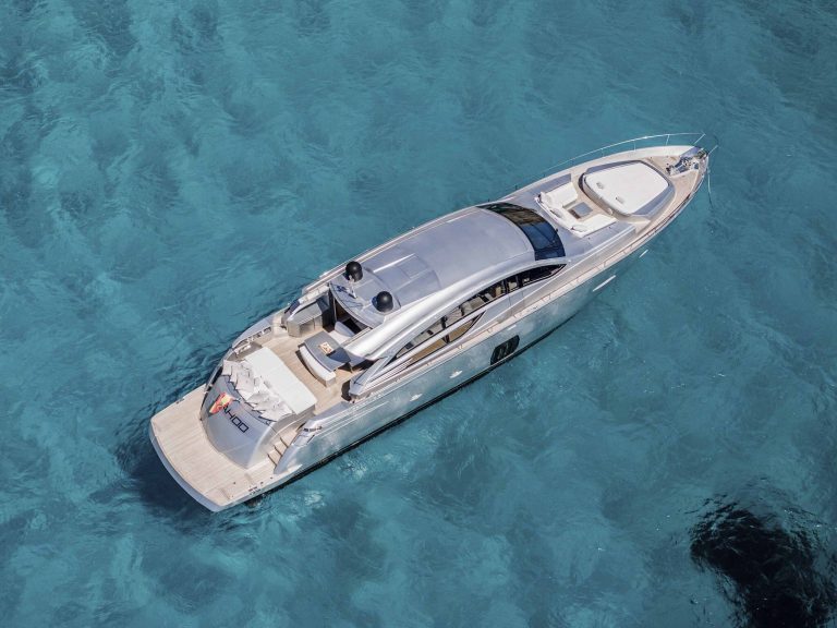 Air view 2 of Pershing 80 Wahoo - Superyacht in Ibiza