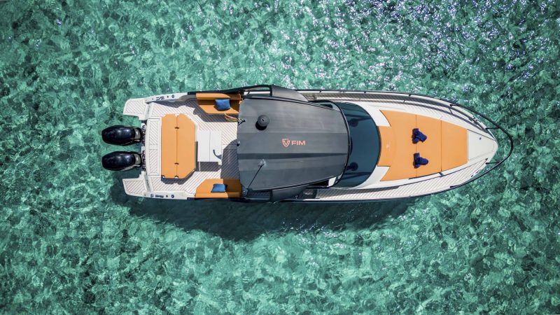 Air view of Fim Regina 340 Éxito - Motorboat in Ibiza