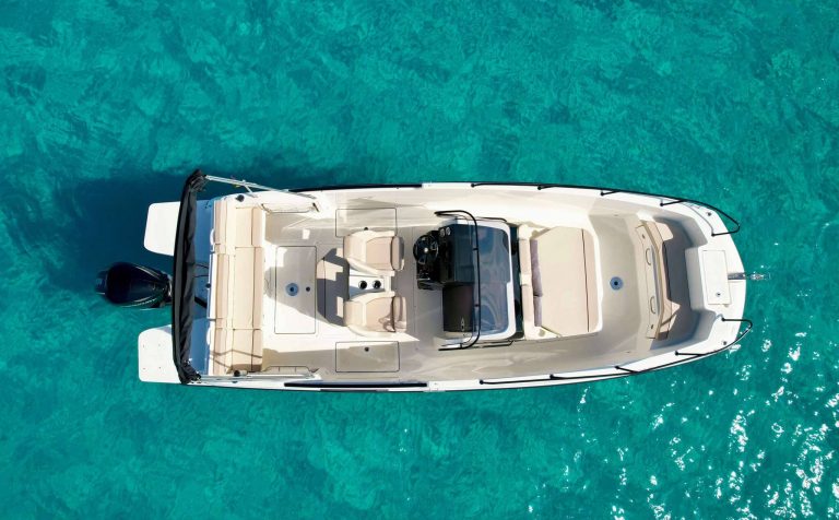 Air view of Quicksilver 805 Just smile - Motorboat in Ibiza