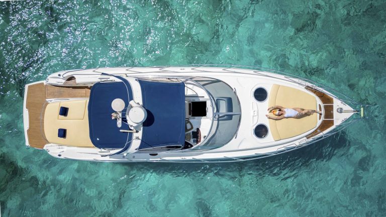 Air view of Cranchi Endurance 41 Diamond - Motorboat in Ibiza