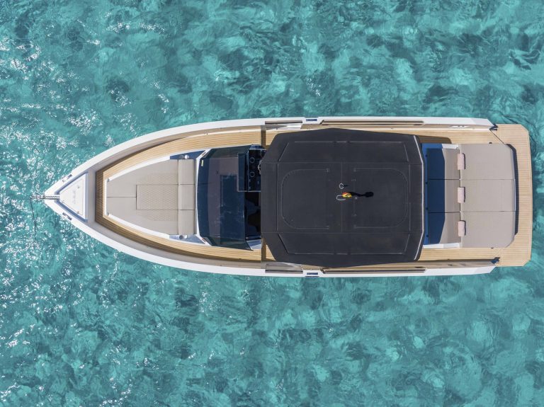 Air view of De Antonio D36 Tito - Yacht in Ibiza