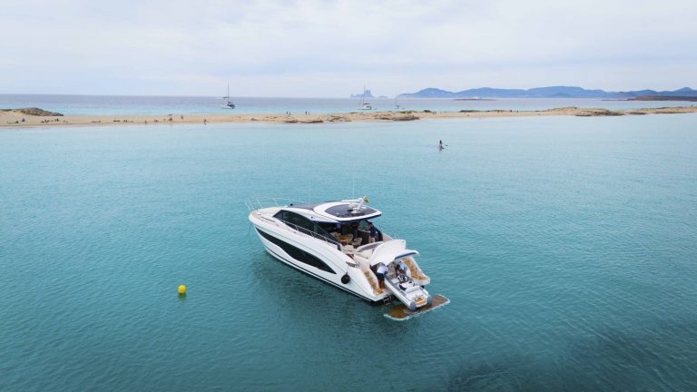 Air view of Princess V55 Shaka - Yacht in Ibiza