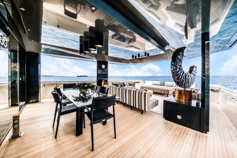 Deck of Arcadia 85 Eternity 44 - Superyacht in Ibiza