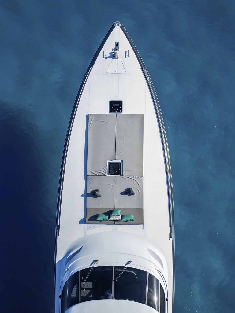 Bow sundeck of Baia 80 Shady - Superyacht in Ibiza
