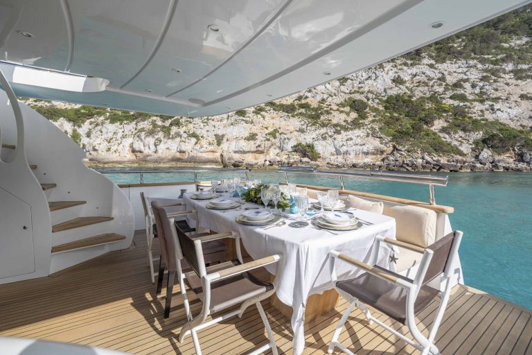 Stern table 2 of Maiora 24S Lex - Superyacht in Ibiza