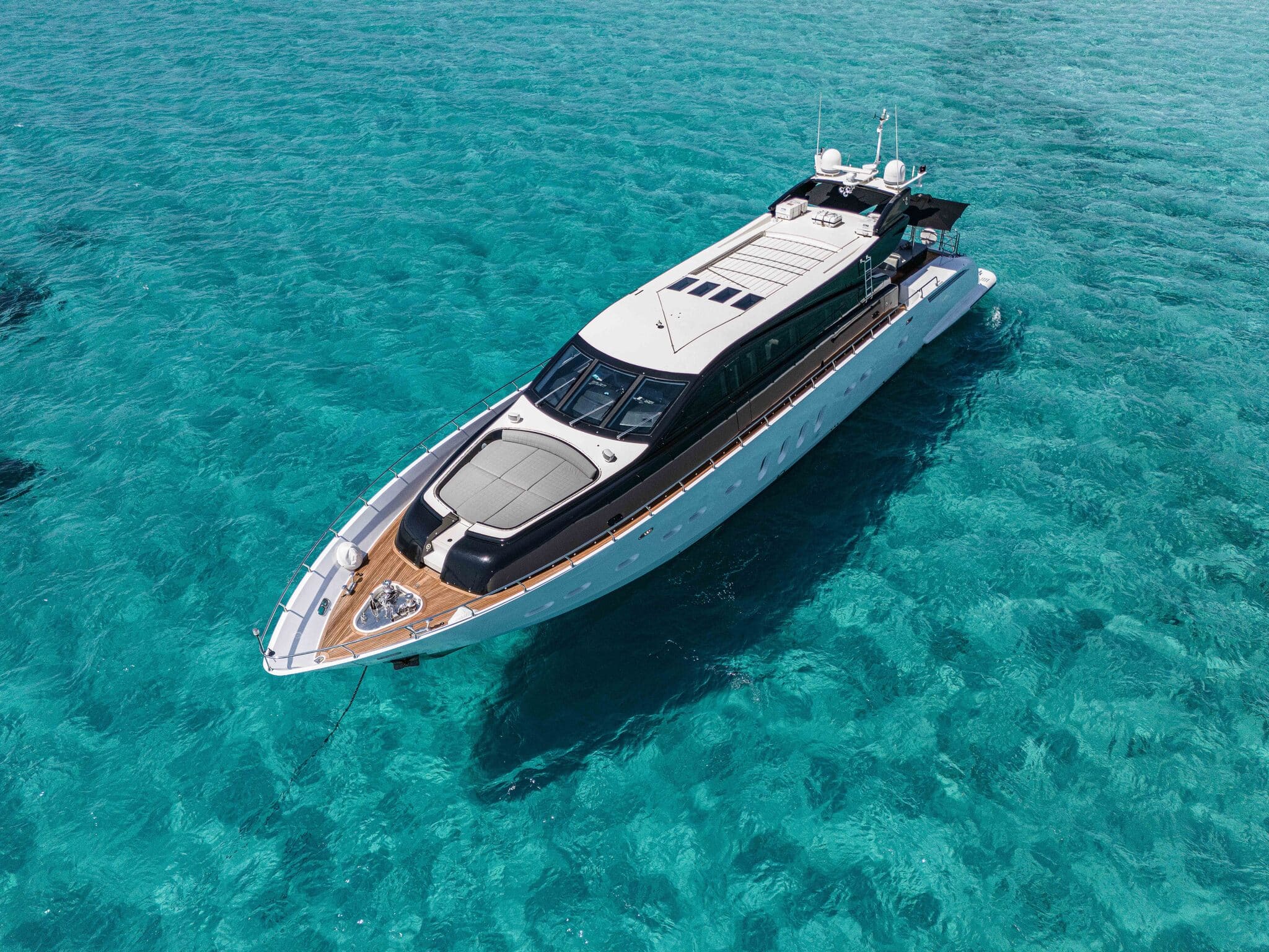 Bow Sundeck of Leopard 102 La Romana - Superyacht in Ibiza