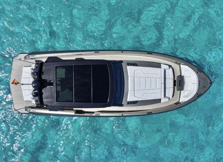 Air view of Vanquish VQ45 Time - Yacht in Ibiza