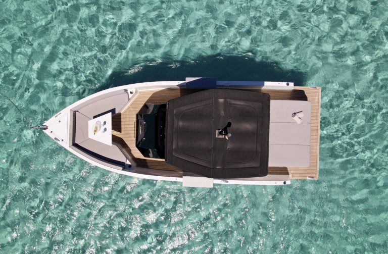 Air view of De Antonio D28 Habeas Corpus - Motorboat in Ibiza