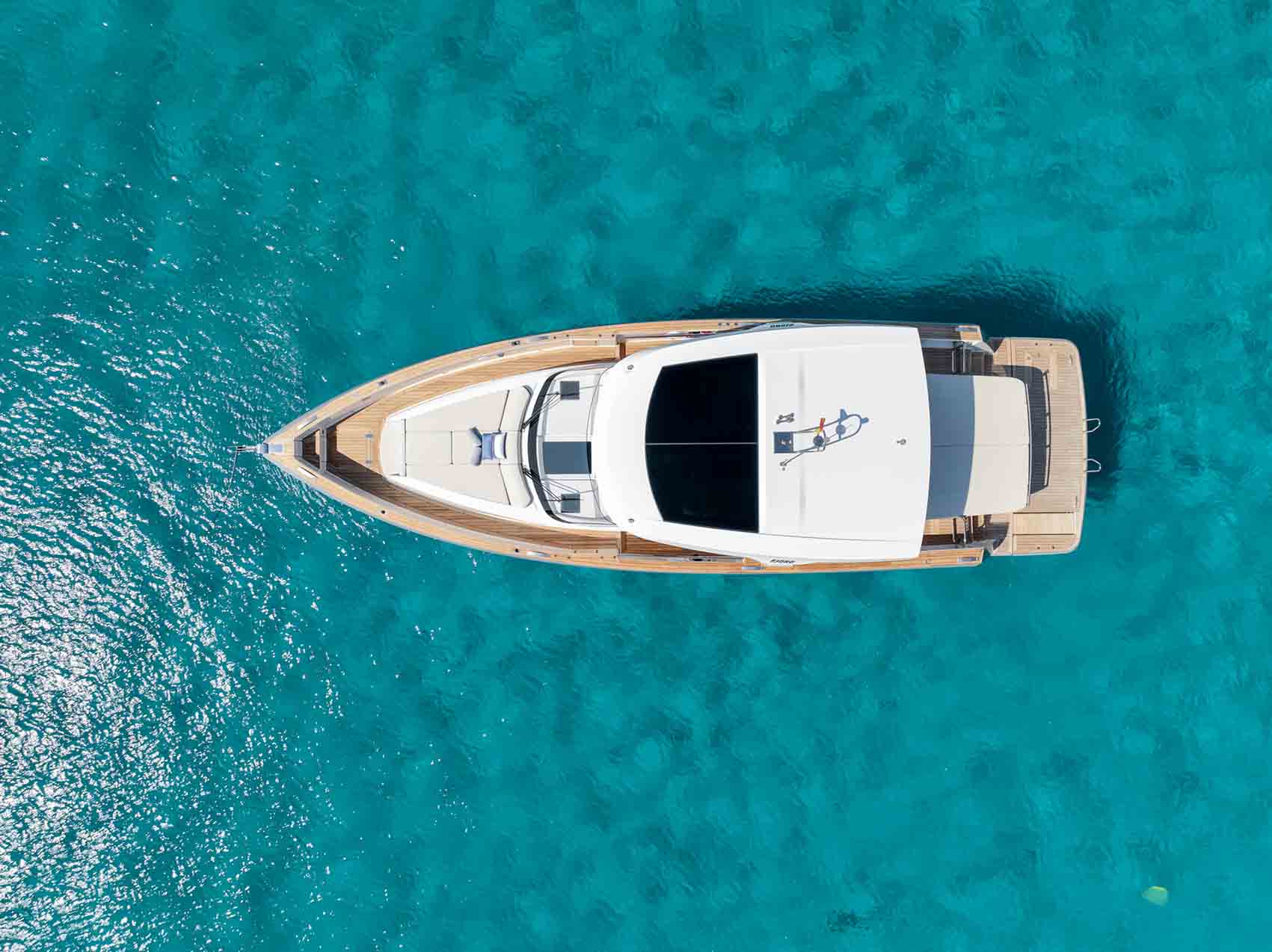 Air view of Fjord 53XL Vivien - Yacht in Ibiza