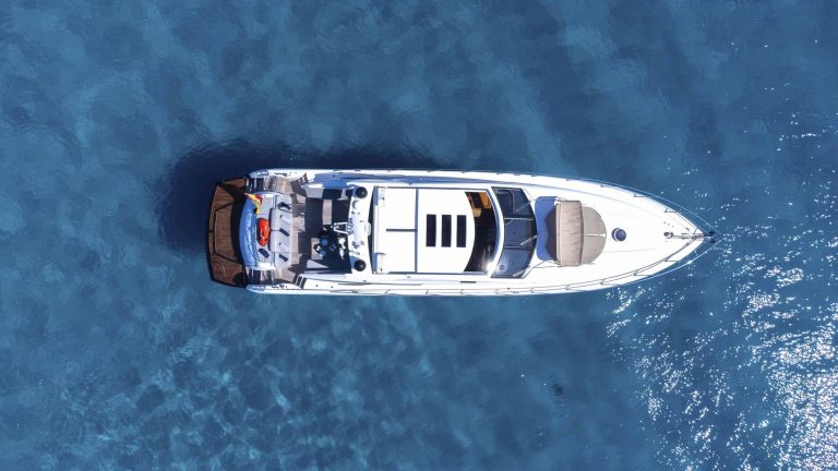 Air view of Sunseeker Predator 72 El Boss - Yacht in Ibiza