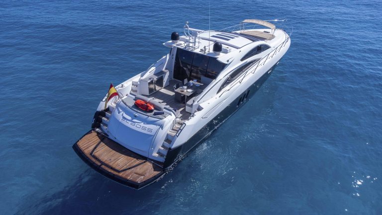 Stern 2 of Sunseeker Predator 72 El Boss - Yacht in Ibiza