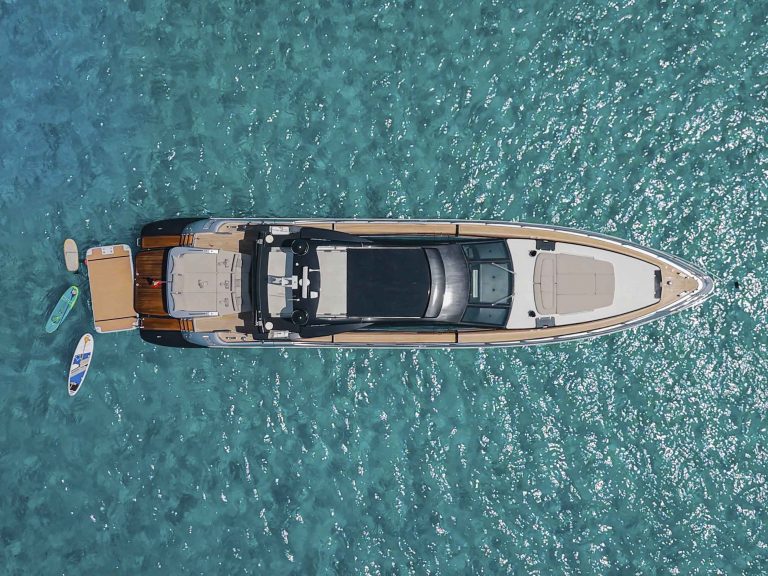 Air view of Azimut 86 Jungle - Superyacht in Ibiza